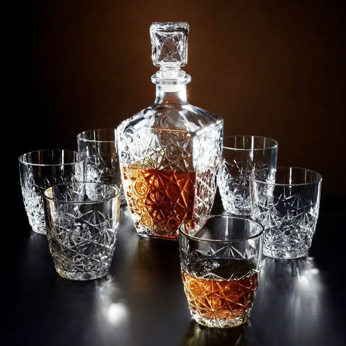 WHISKEY SET 7 PIECES 780 ML DEDALO BORMIOLI ROCCO - Сервизи чаши и чинии<<<Домашни потреби<<<Кухня<<<Praktiker