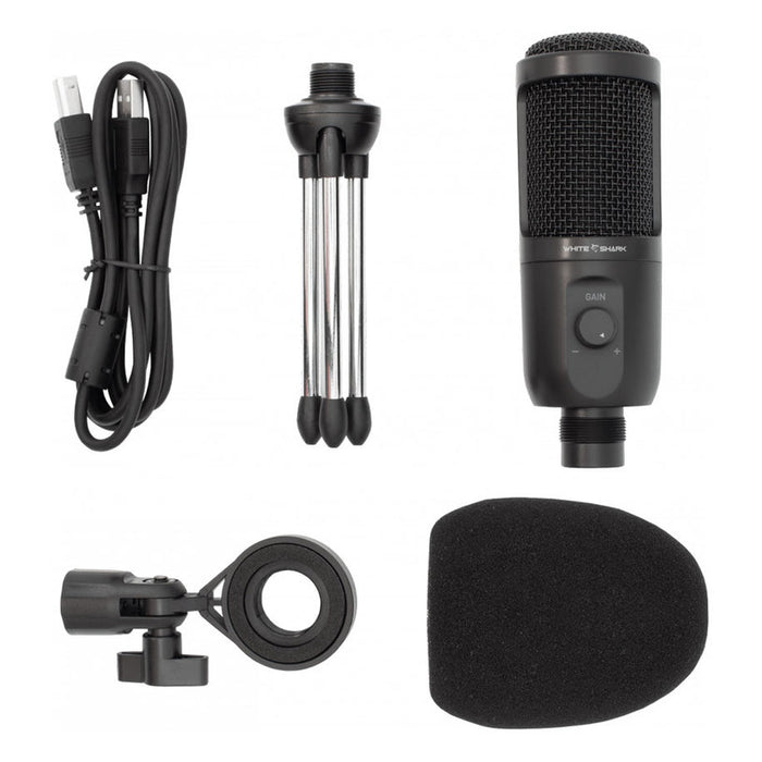 Microphone with adjustable stand WHITE SHARK DSM-03 TAUS USB interface, cardioid