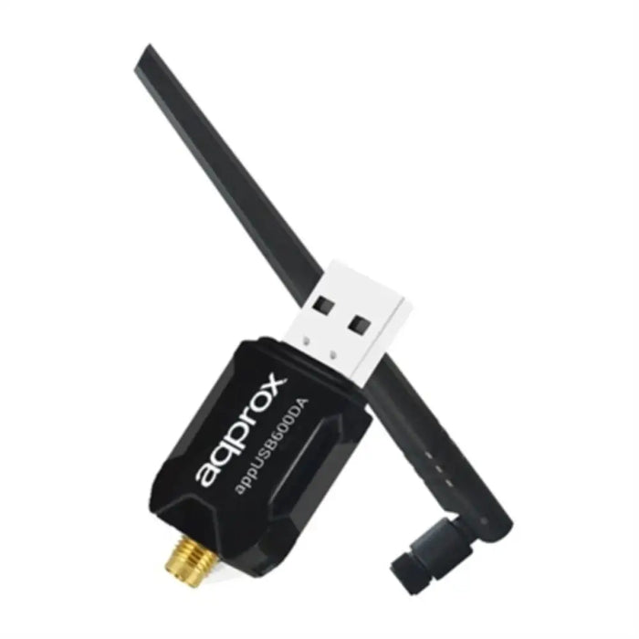 Wi-Fi USB Adapter approx! APPUSB600DA Black - Компютър Мрежи и компоненти<<<Компютри| Електроника<<<BigBuy&&&Безжични