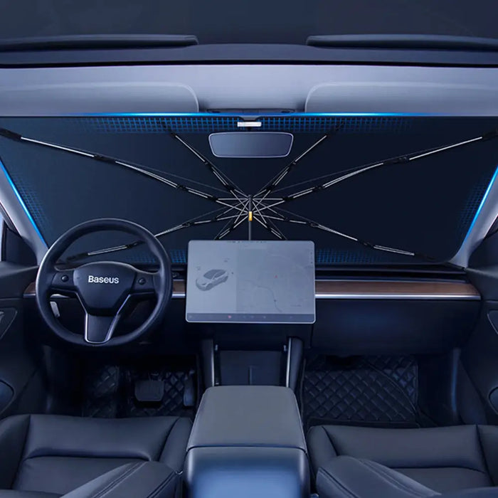 Windshield Sun Shade Umbrella Lite Baseus CoolRide small (black) - Other<<<Car accessories<<<InnproXML&&&Other car