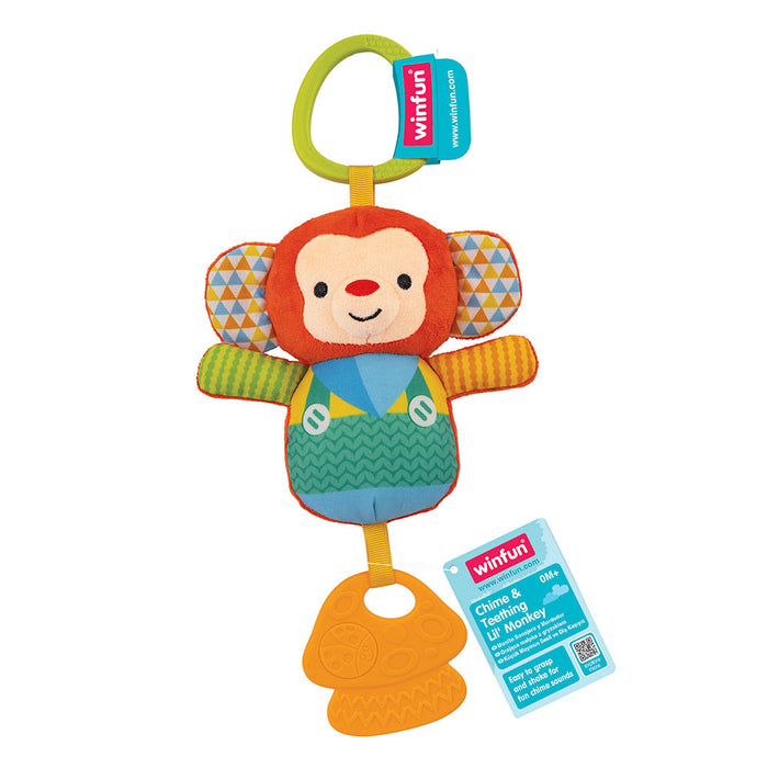 WinFun Plush Rattle - Monkey with a Scratching Post
