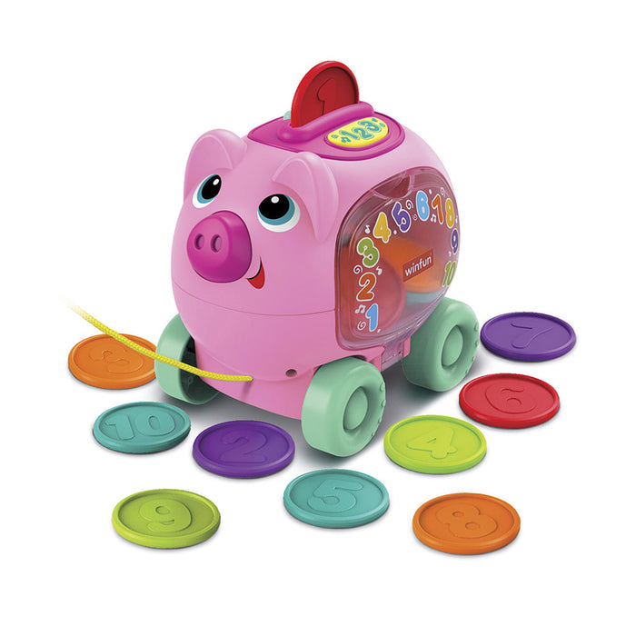 WinFun Musical Toy - Pull-along Piggy Bank