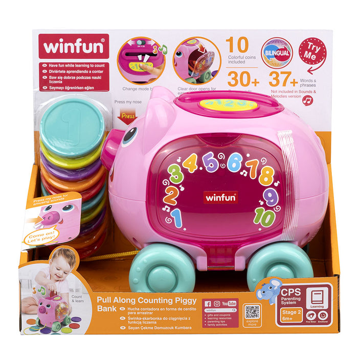 WinFun Musical Toy - Pull-along Piggy Bank