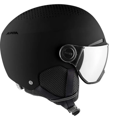 WINTER HELMET ALPINA ARBER VISOR Q LITE BLACK MATT 54-58 - HelmetsNTO-KAS<<<SkiingNTO<<<ActionPL