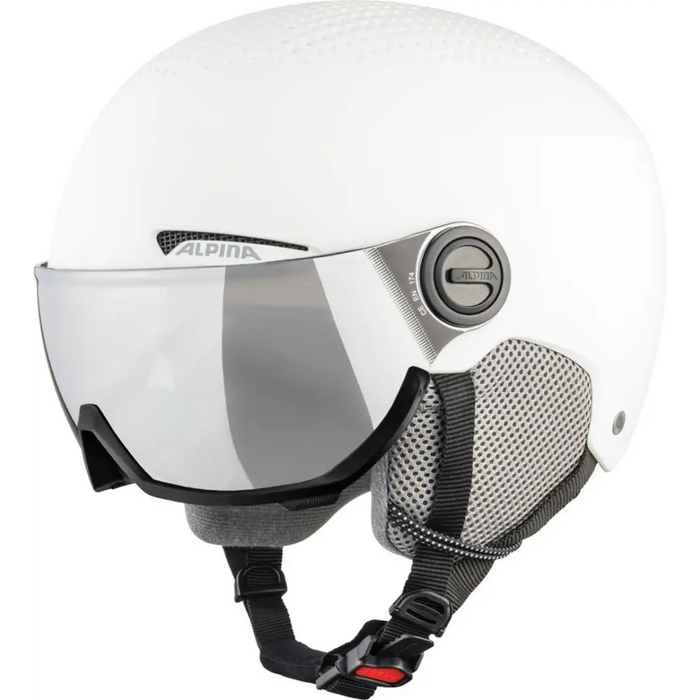 WINTER HELMET ALPINA ARBER VISOR Q-LITE WHITE MATT 54-58 - HelmetsNTO-KAS<<<SkiingNTO<<<ActionPL
