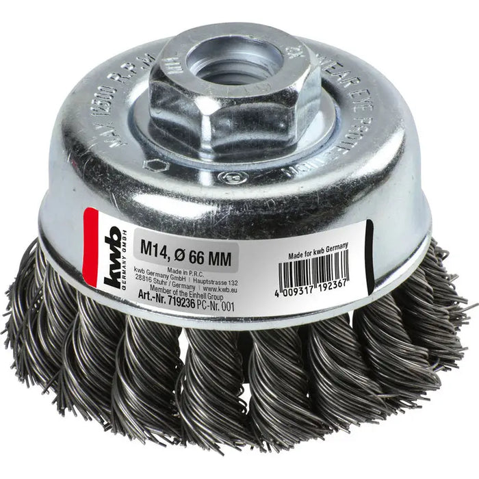 WIRE BRUSH STEEL HSS F 66 MM CUP KWB - Метални четки<<<Консумативи за електроинструменти<<<Инструменти и