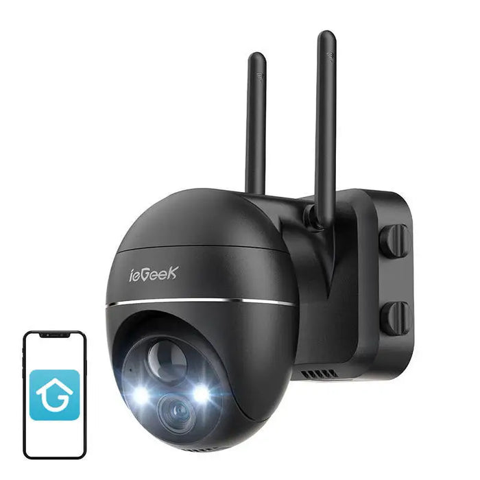 Wireless 3MP WiFi outdoor camera ieGeek ZS-GX1S black 5200mAh - IP cameras<<<Smart Home<<<InnproXML