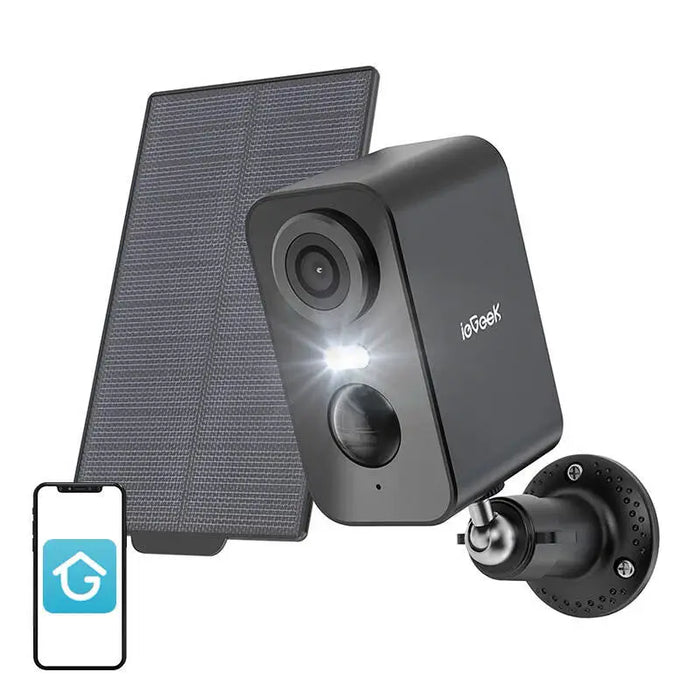 Wireless 3MP WiFi outdoor camera ieGeek ZS-GX3S black with solar panel - IP cameras<<<Smart Home<<<InnproXML