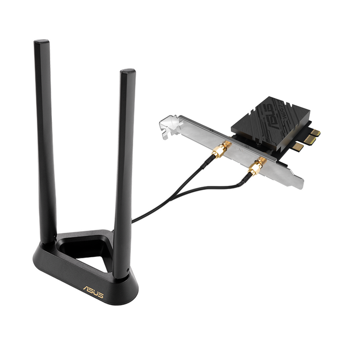 Wireless adapter ASUS PCE-BE92BT WiFi 7 PCI-e two external antennas and Bluetooth 5.4 - Мрежови карти и