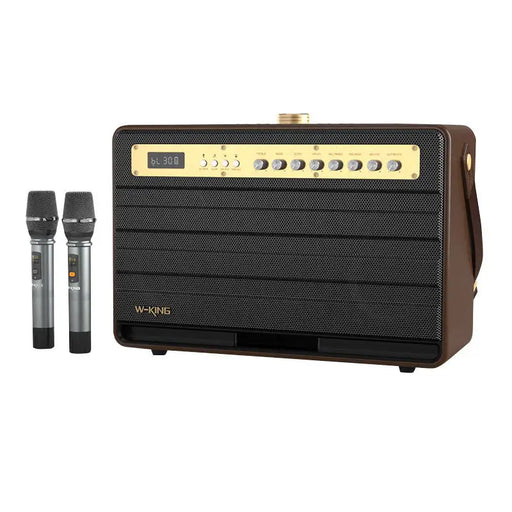 Wireless Bluetooth Speaker W-KING K6L 120W + 2 microphones (brown) - Bluetooth portable