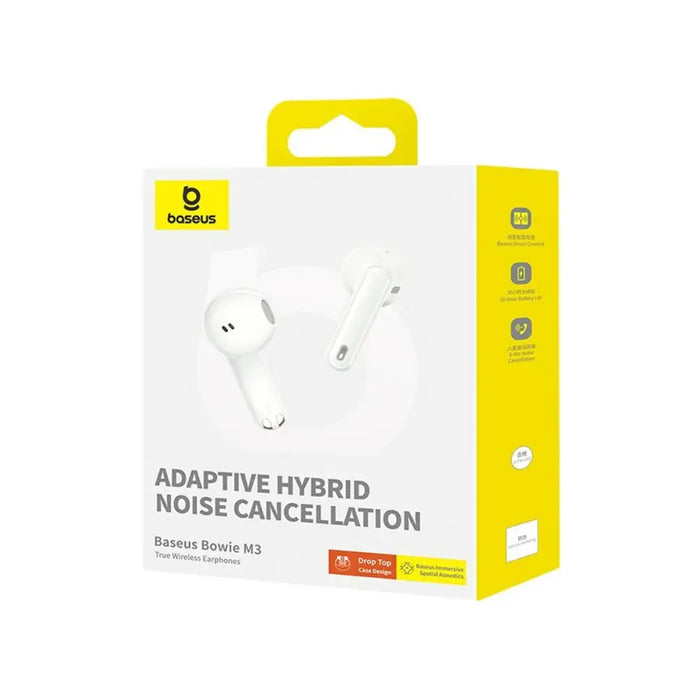 Wireless Earphones with Charging Case Baseus Bowie M3 White - Микрофони и слушалки<<<Електроника Периферни и резервни