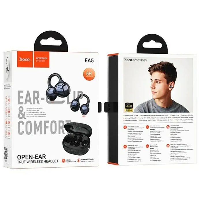 Wireless Earphones with Charging Case Hoco EA5 DUKE III Black - Микрофони и слушалки<<<Електроника Периферни и резервни