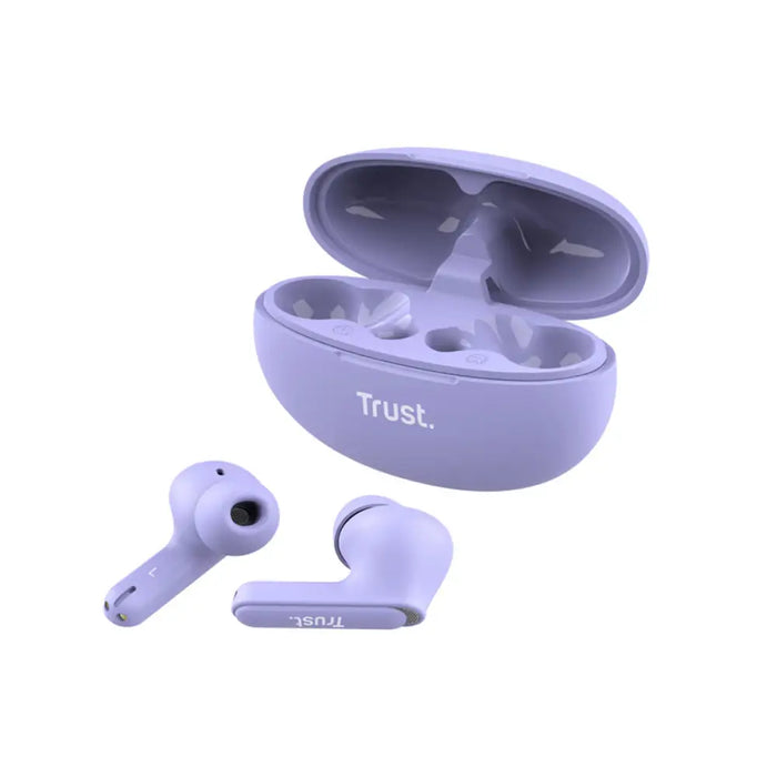 Wireless Earphones with Charging Case Trust Yavi Purple - Електроника Периферни и резервни части<<<Компютри|