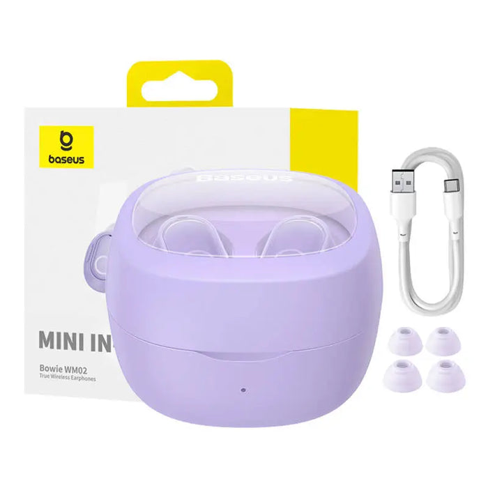 Wireless headphones Baseus Bowie WM02 TWS Bluetooth 5.0 (Violet) OS - TWS<<<Wireless<<<Headphones<<<Audio<<<InnproXML