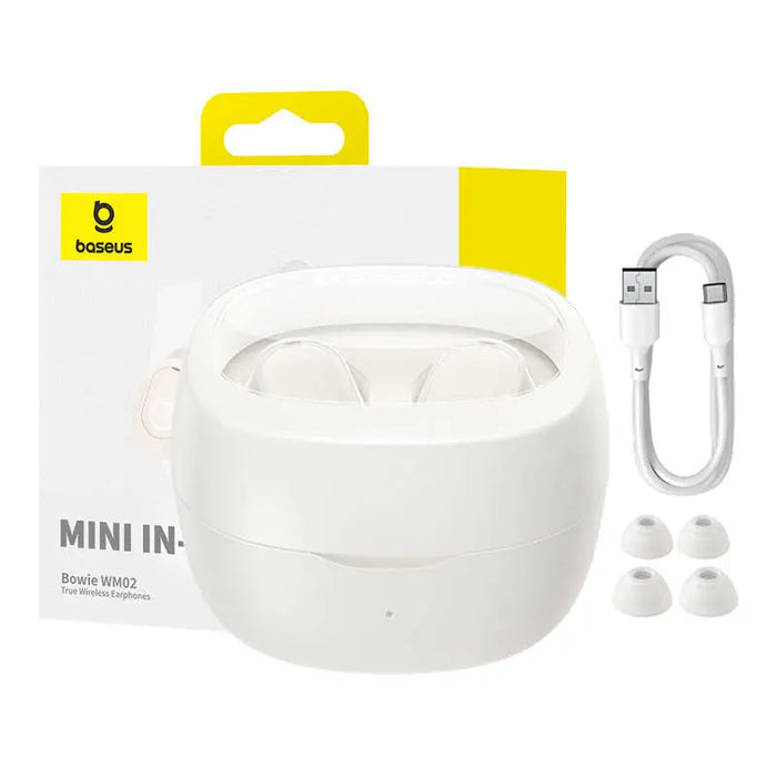 Wireless headphones Baseus Bowie WM02 TWS Bluetooth 5.0 (white) OS