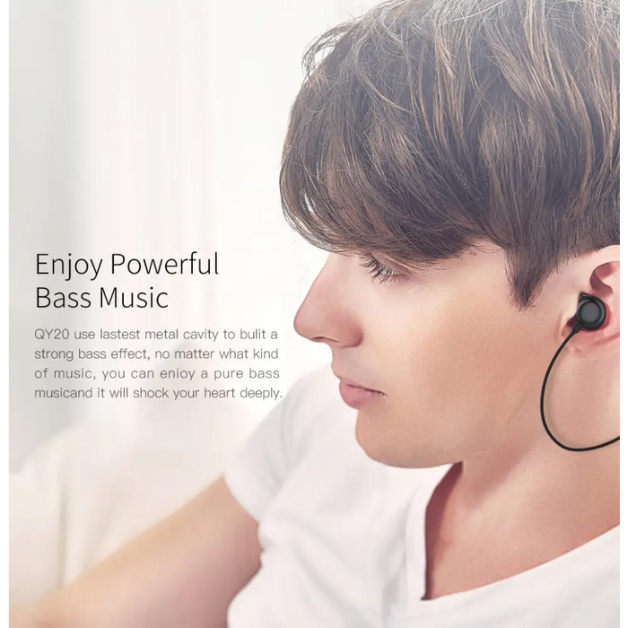 Wireless Headset Blue Bluetooth Headset QCY QY20 IPX5 Waterproof - Wireless Earphones