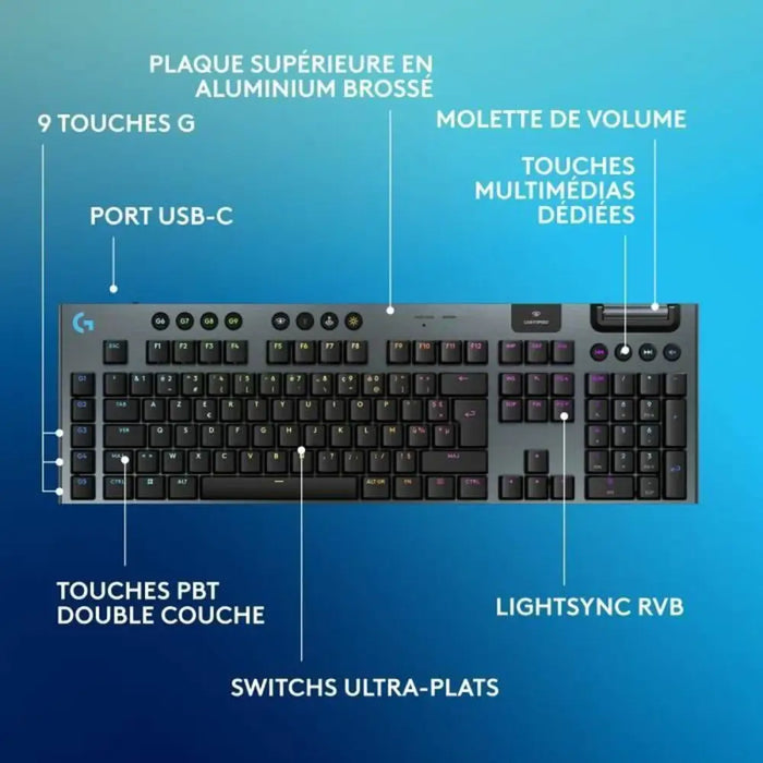 Wireless Keyboard Logitech G915 TKL X Black AZERTY - Електроника Периферни и резервни части<<<Компютри|