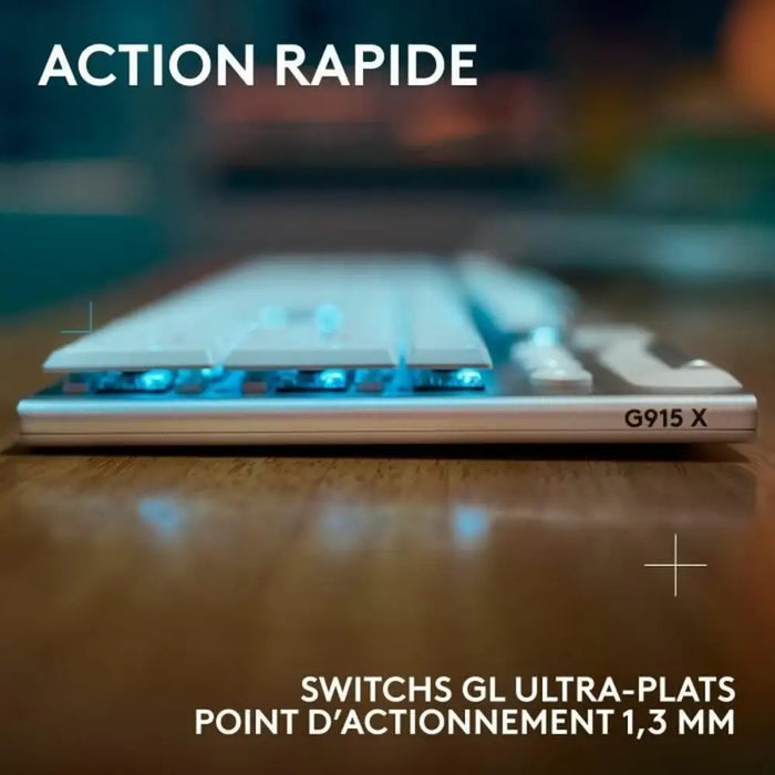 Wireless Keyboard Logitech G915 X White AZERTY - Електроника Периферни и резервни части<<<Компютри|