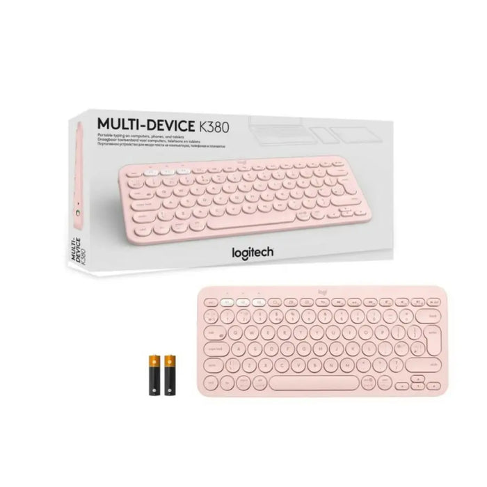 Wireless Keyboard Logitech K380 Pink Spanish Qwerty - Електроника Периферни и резервни части<<<Компютри|