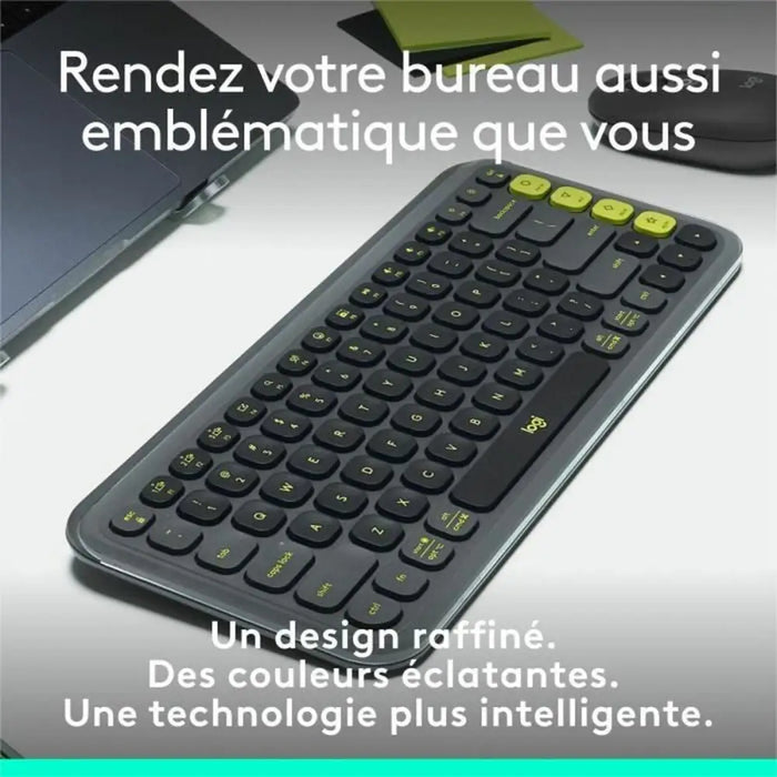 Wireless Keyboard Logitech Pop Icon Keys Dark grey AZERTY - Електроника Периферни и резервни части<<<Компютри|