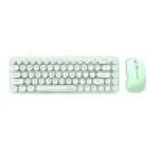 Wireless keyboard + mouse set MOFII Bean 2.4G (White-Green) - Sets<<<Keyboards<<<Gaming<<<InnproXML