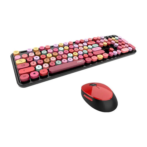 Wireless keyboard + mouse set MOFII Sweet 2.4G (black&red) - Sets<<<Keyboards<<<Gaming<<<InnproXML