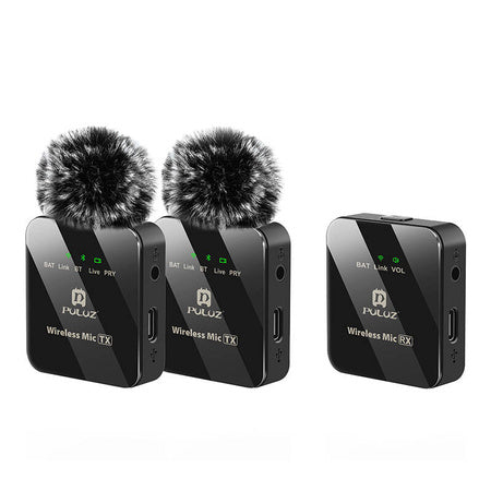 Wireless Lavalier Microphone PULUZ 2 TX + 1 RX - Lavalier<<<Microphones<<<Audio<<<InnproXML