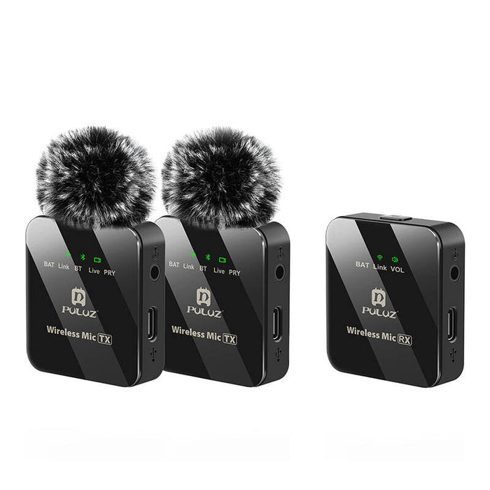 Wireless Lavalier Microphone PULUZ 2 TX + 1 RX - Lavalier<<<Microphones<<<Audio<<<InnproXML
