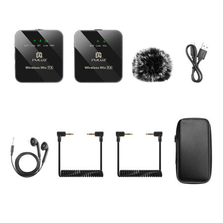 Wireless Lavalier Microphone PULUZ 2 TX + 1 RX - Lavalier<<<Microphones<<<Audio<<<InnproXML