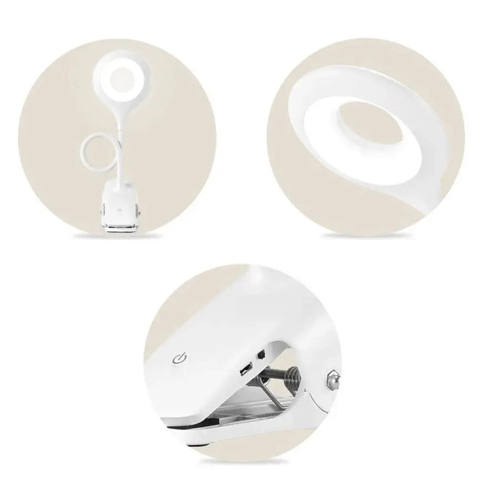 Wireless LED reading lamp with clip + black micro USB cable - Table lamps<<<HurtelXML