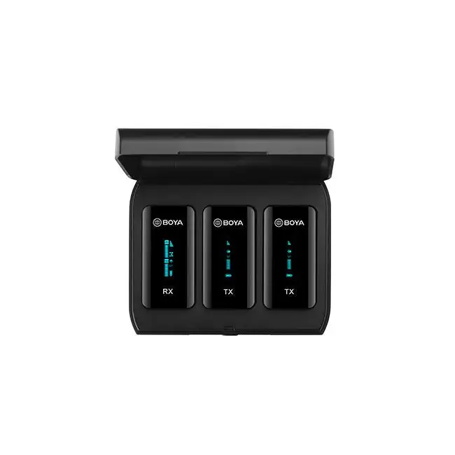 Wireless microphone system with transmitter BOYA BY-XM6-K2 - Микрофони<<<Компютърна периферия<<<ValiAPI