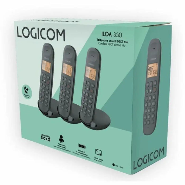 Wireless Phone Logicom ILOA 350 TRIO Black - Електроника Телефони и таблети<<<Компютри|