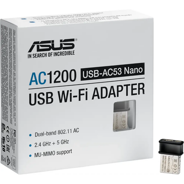Wireless USB Adapter ASUS USB-AC53 Nano AC1200 Dual-band USB Wi-Fi - Безжични адаптери<<<Мрежово