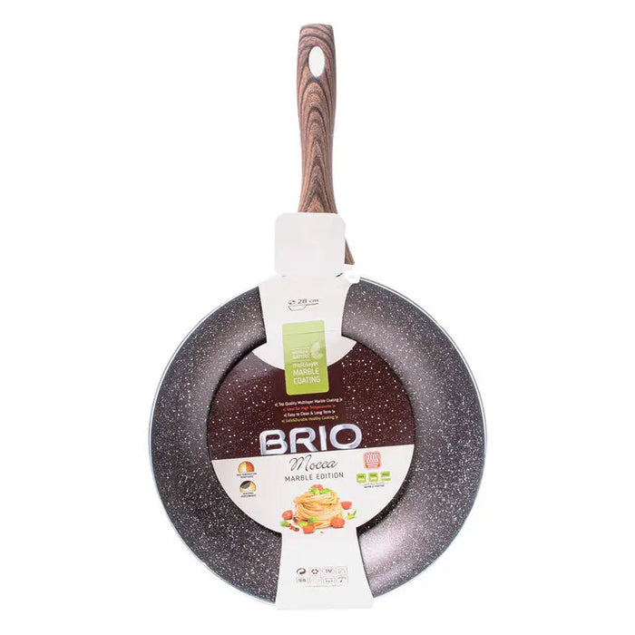 WOK PAN 28CM BRIO MOCCA MARBLE - Съдове за готвене<<<Домашни потреби<<<Кухня<<<Praktiker