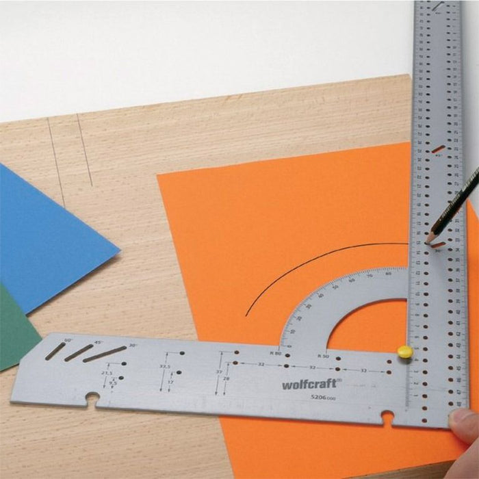 RIGHT ANGLE 50 CM WITH WOLFCRAFT ANGLE METER