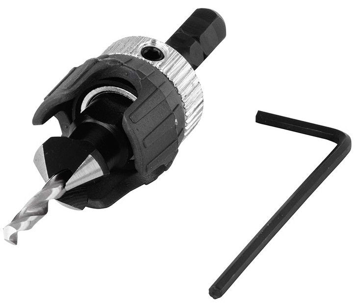Wolfcraft 2544000 - 3,2-12mm Screw Starter With Countersink and Depth Stop