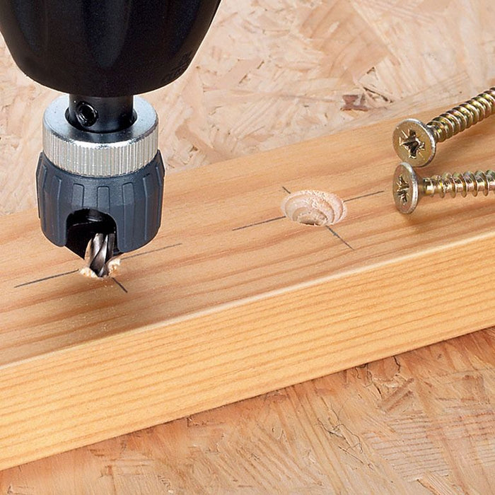 Wolfcraft 2544000 - 3,2-12mm Screw Starter With Countersink and Depth Stop