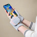 Women’s/children’s winter phone gloves - gray - Cycling gloves<<<HurtelXML