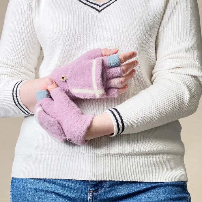Women’s/children’s winter telephone gloves - pink - Cycling gloves<<<HurtelXML