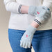 Women’s winter telephone gloves with a snowman and a Christmas tree - green - Cycling gloves<<<HurtelXML