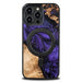 Wood and Resin Case for iPhone 14 Pro Max MagSafe Bewood Unique Violet - Purple and Black - Cell phone cases
