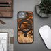 Wood and resin case for iPhone 15 MagSafe Bewood Unique Orange - orange and black - Cell phone cases
