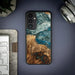 Wood and resin case for Samsung Galaxy A54 5G Bewood Unique Planet Earth - blue-green - Cell phone cases