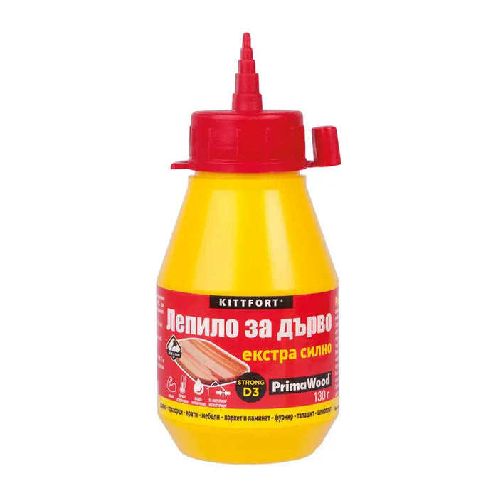 WOOD GLUE PRIMA D3 130 G KITTFORT - Лепила<<<Лепила и ленти<<<Бои и лакове<<<Praktiker&&&Лепила<<<Лепила и