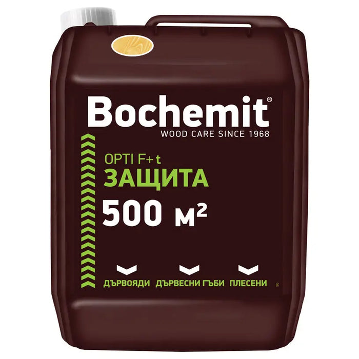 WOOD IMPREGNANT CONCENTRATE COLORLESS 5 KG BOCHEMIT OPTI F + t - Импрегнанти<<<Лакове и импрегнанти за дърво<<<Бои и