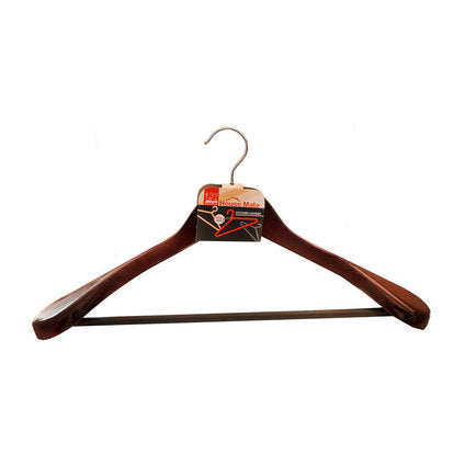 WOODEN JACKET HANGER 1PC HORECANO (93L) - Продукти за съхранение и организация на дрехи<<<Домашни