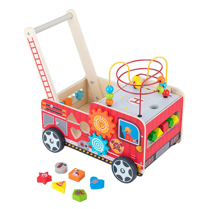 Wooden Fire Truck for Toddlers