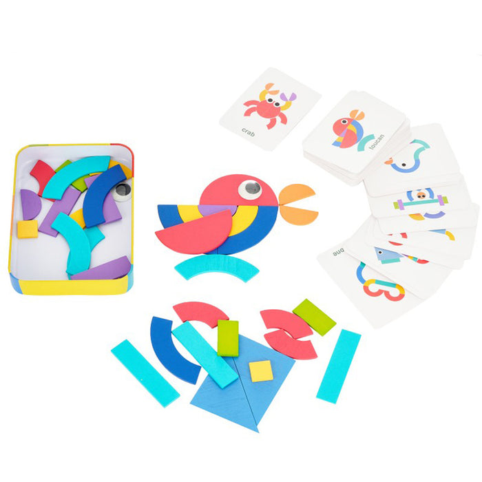 WOODEN PUZZLE SHAPES 36 PIECES