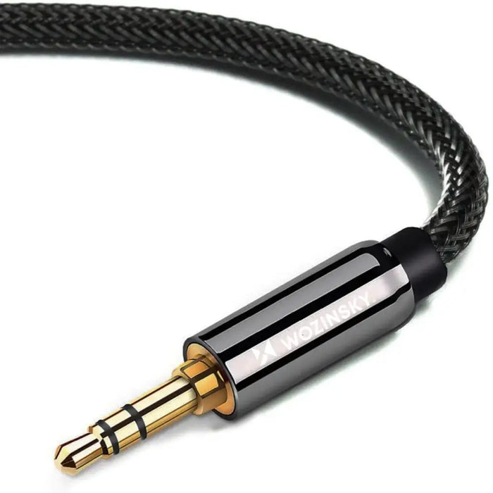 Wozinsky AUX cable angled (male-male) mini jack cable 2 m black - Audio cables<<<HurtelXML