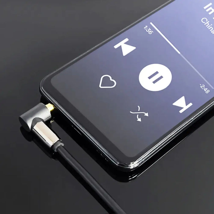 Wozinsky AUX cable angled (male-male) mini jack cable 2 m black - Audio cables<<<HurtelXML